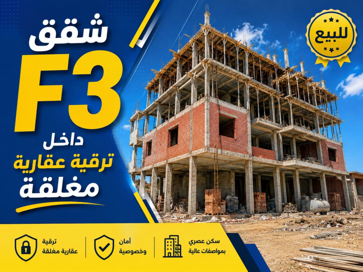 شقق F3 داخل ترقية عقارية مغلقة